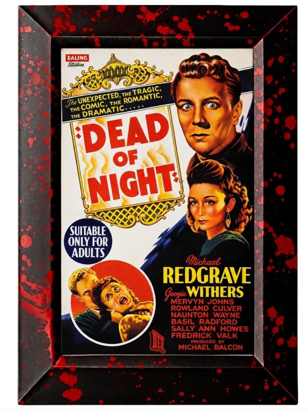 Dead of Night 1945 Gothic horror Thriller Flim Action Framed Photo Print Art Vin